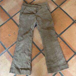 Theory Corduroy taupe wide leg cropped Pants size 2: 98% cotton